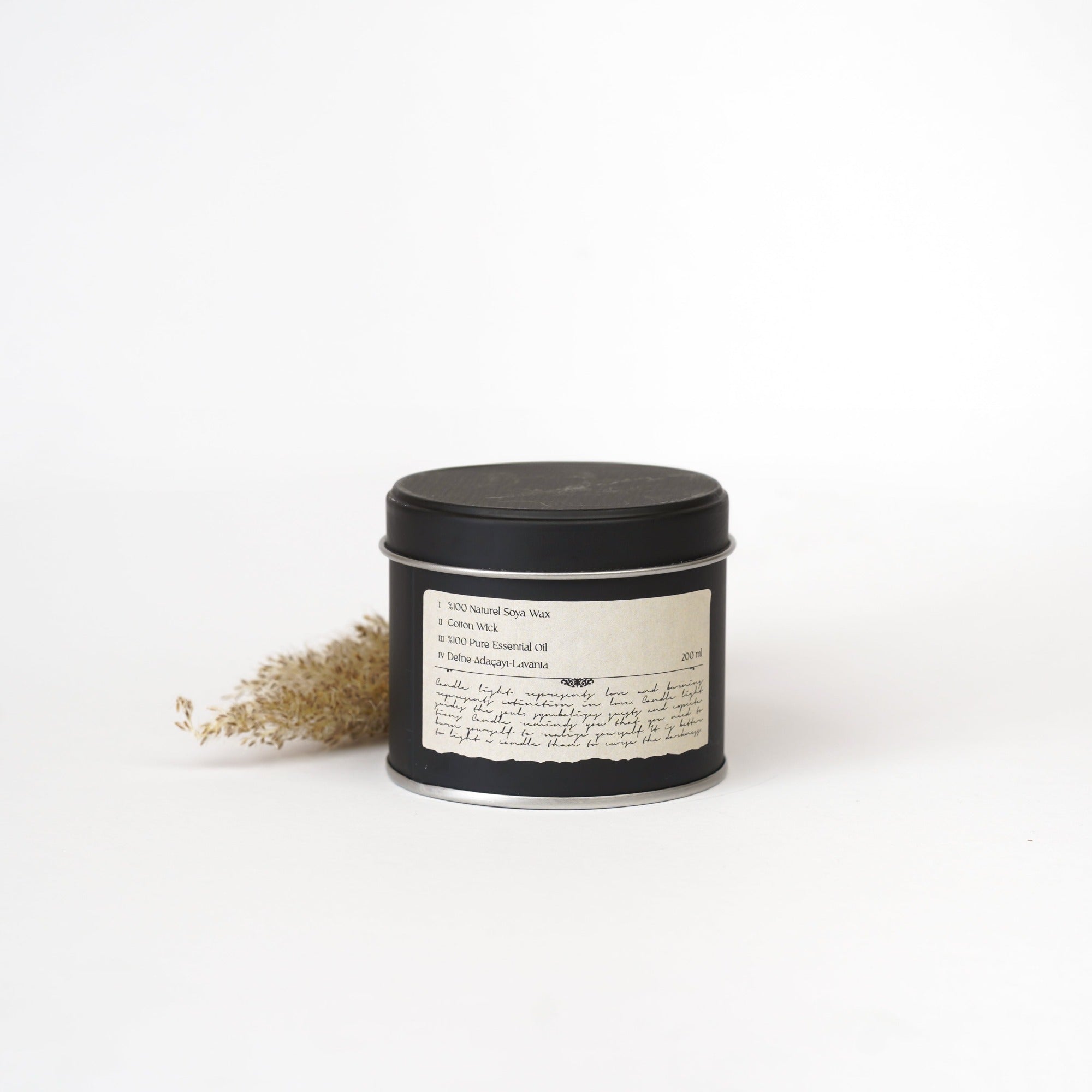 Misk-Adaçayı-Defne-Lavanta Uçucu Yağlı Soyalı Mum
