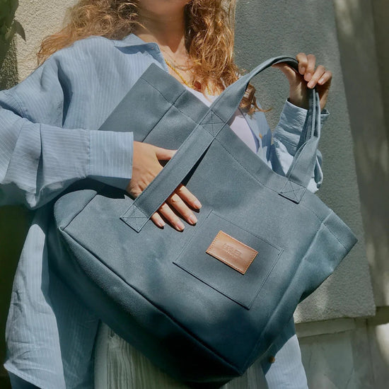 Waxed Oversize Tote Bag