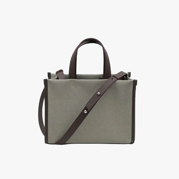 Kanvas Mini Tote Çanta Kahve