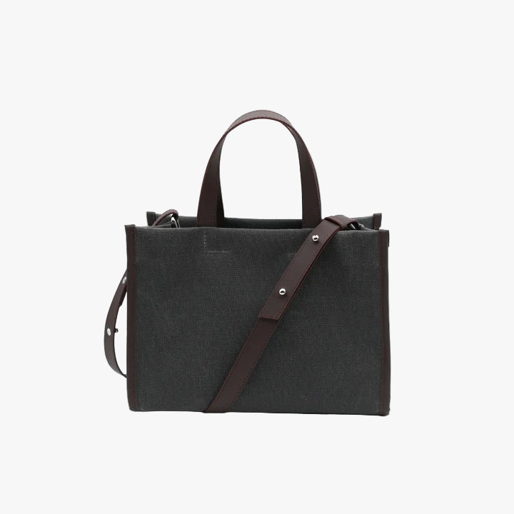 Kanvas Mini Tote Çanta Kahve