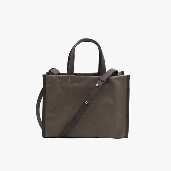 Kanvas Mini Tote Çanta Kahve