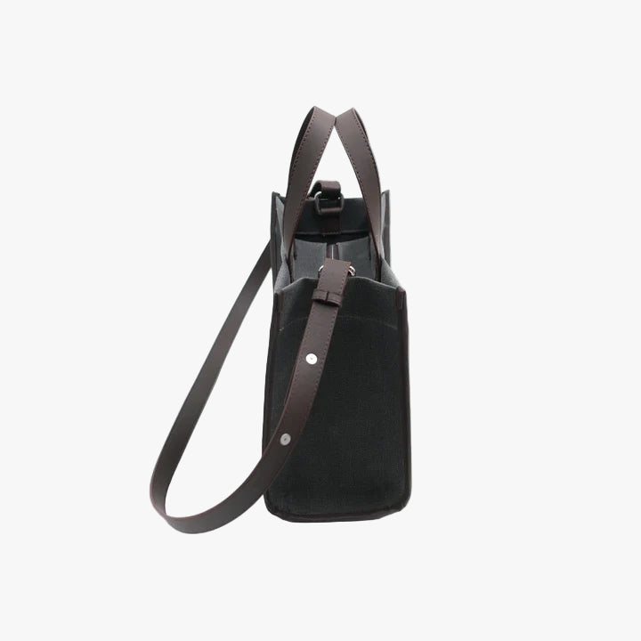 Kanvas Mini Tote Çanta Kahve