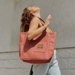 Waxed Oversize Tote Bag