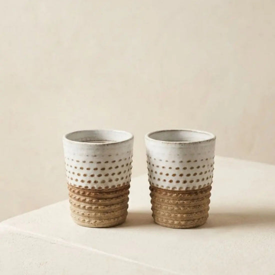 Nokta Detaylı Espresso Bardağı – 2'li Set