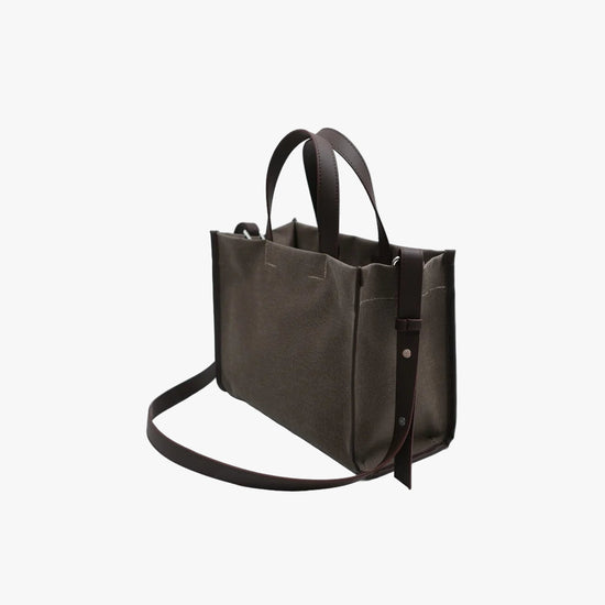 Kanvas Mini Tote Çanta Kahve