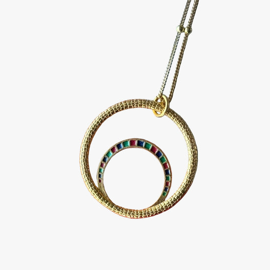 Yuvarlak Mozaik Kolye