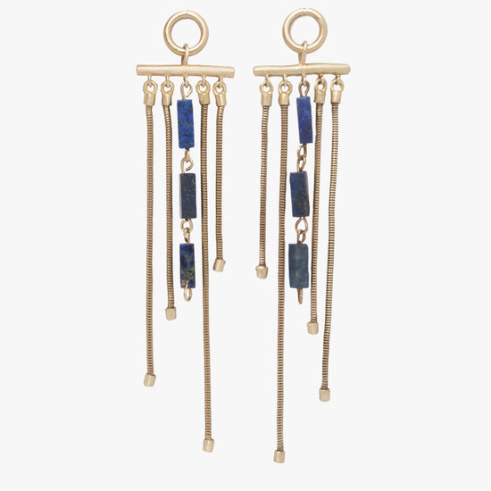 Vast Brassghetti Earring Lapis Lazuli