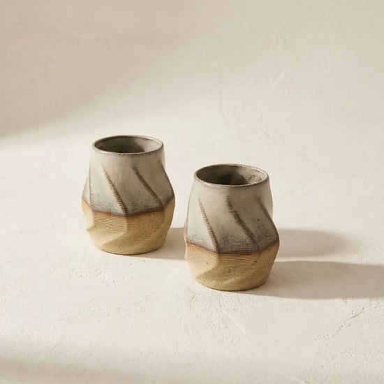Kıvrım Detaylı Espresso Bardağı – 2'li Set