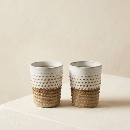 Nokta Detaylı Espresso Bardağı – 2'li Set