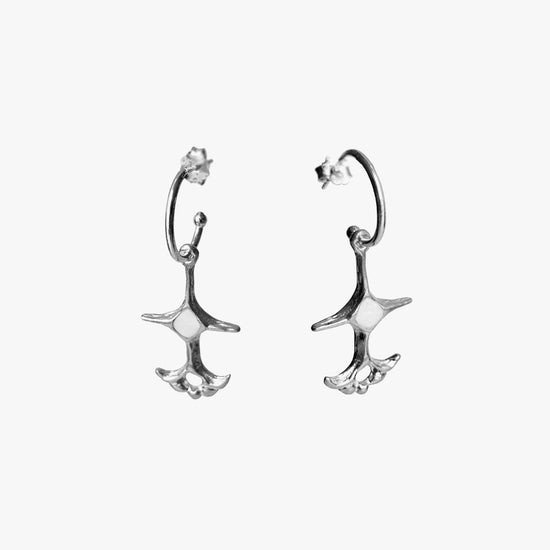 Brambuta Ankh Hoops Gümüş Beyaz