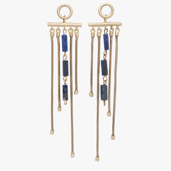 Vast Brassghetti Earring Lapis Lazuli