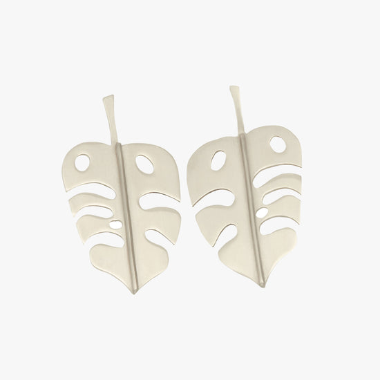 Monstera Küpe - Gümüş